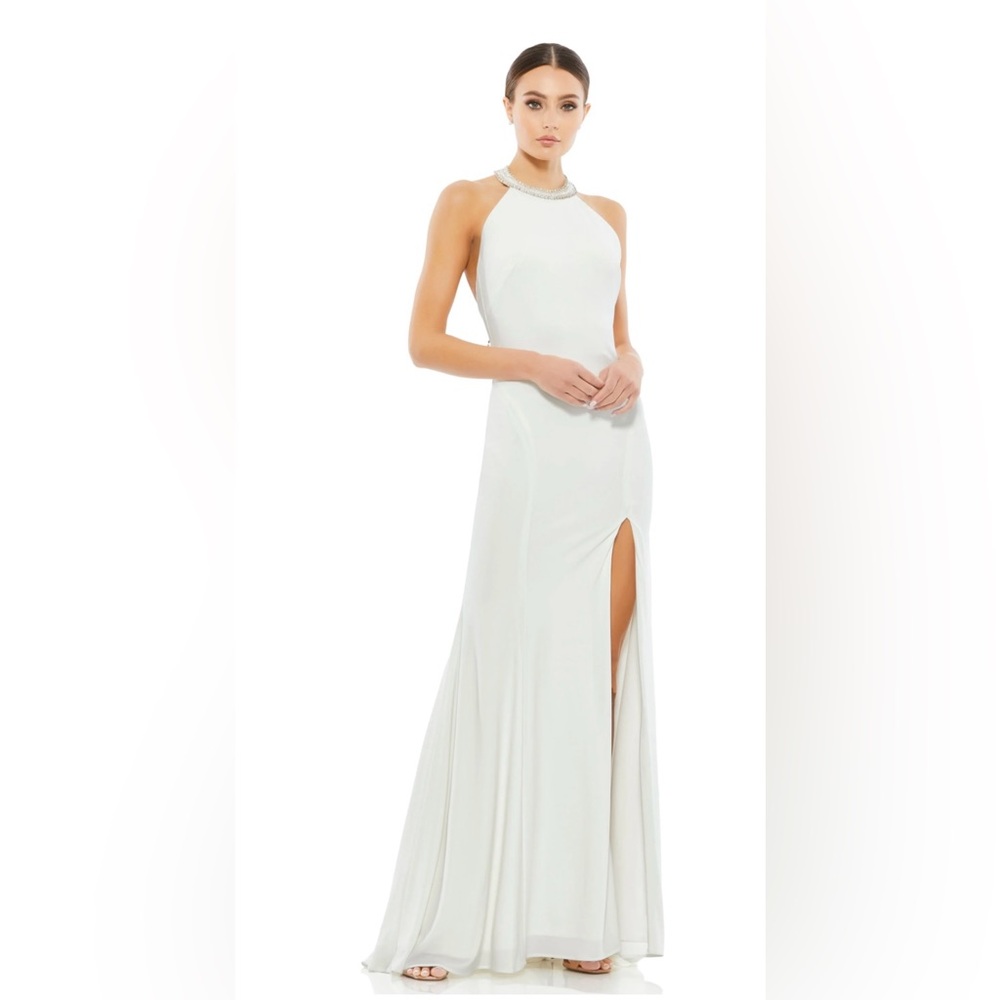 Mac Duggal NEW White Gown retails $398